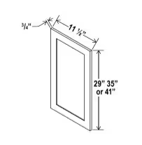 WDEP42 - Wall Decorative Door Panel - 11 1/2"W x 41"H