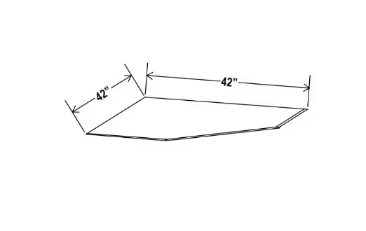 SBF4242 - Corner Sink Front Floor - 42"W x 42"H - for use with DCSF42
