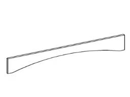 VA42 - Arched Valance - 42"W x 6"H x 3/4"D