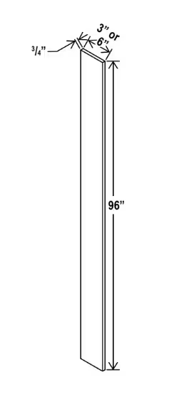 F696 - Tall Filler - 6"W x 96"H x 3/4"D