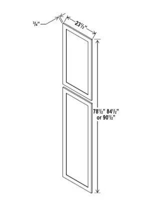 TDEP2490 - Tall Decorative Door Panel - 23 1/2" W x 84 1/2"H