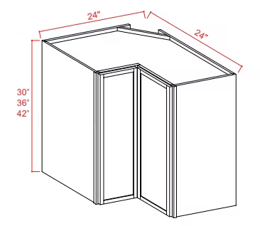 WER2430 - Wall Easy Reach Corner Cabinet - 24" W X 30" H X 12" D - 2D - 2S