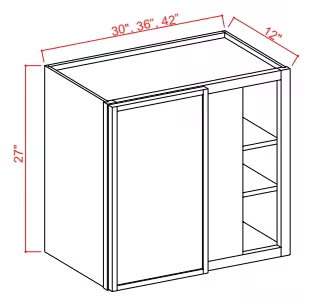 WBC2742 - Wall Blind Corner Cabinet - 27"W x 42"H x 12"D - 1D -3S