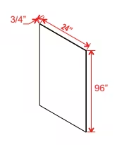 S2496 - Shelf Board - 24"W x 96"H X 3/4"D