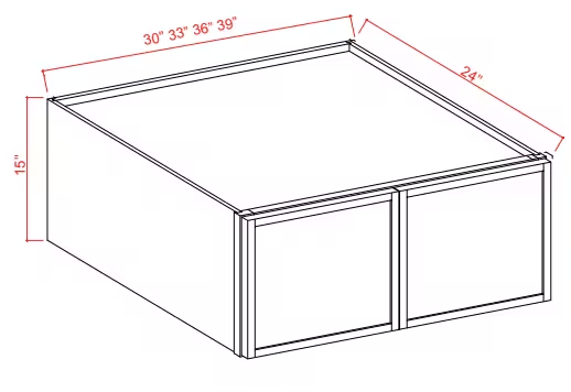 W361824 - Wall Refrigerator Cabinet-36"W x 18"H x 24"D - 2D