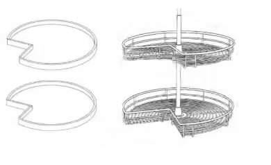 WOOD TRAY - LAZY SUSAN WOOD TRAY