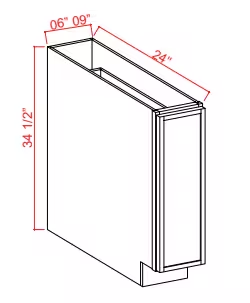 SPB6 - Spice Pull Base Cabinet - 6"W x 34-1/2"H x 24"D
