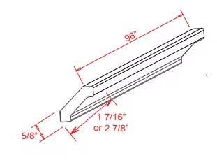 CM2 - Crown Moulding - 96"W x 1-7/16"H x 1-7/16"D