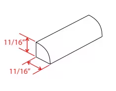 SHM - Shoe Moulding - 96"W x 11/16"H x 11/15"D
