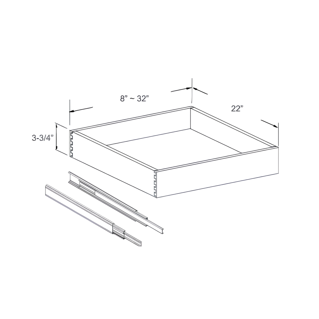 RD21 - ROLL OUT TRAY FOR 21" CABINET 17"W x 22"D x 3.75"H Charcoal - E2