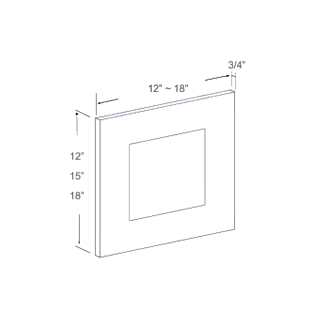 W3612F - REPLACEMENT DOOR 18"W x 0.75"D x 12"H Pebble Grey - B6