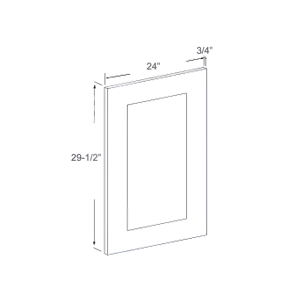 BDD24 - BASE END DUMMY DOOR 24"W x 0.75"D x 29.25"H Pebble Grey - B6