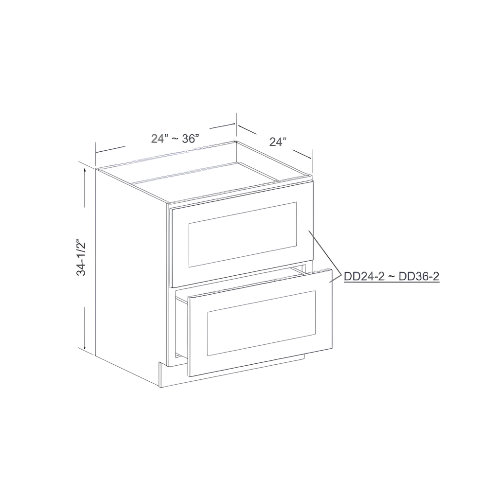 DD24-2 - DRAWER PANEL FOR DB24-2 24"W x 24"D x 34.5"H Pure White - B5
