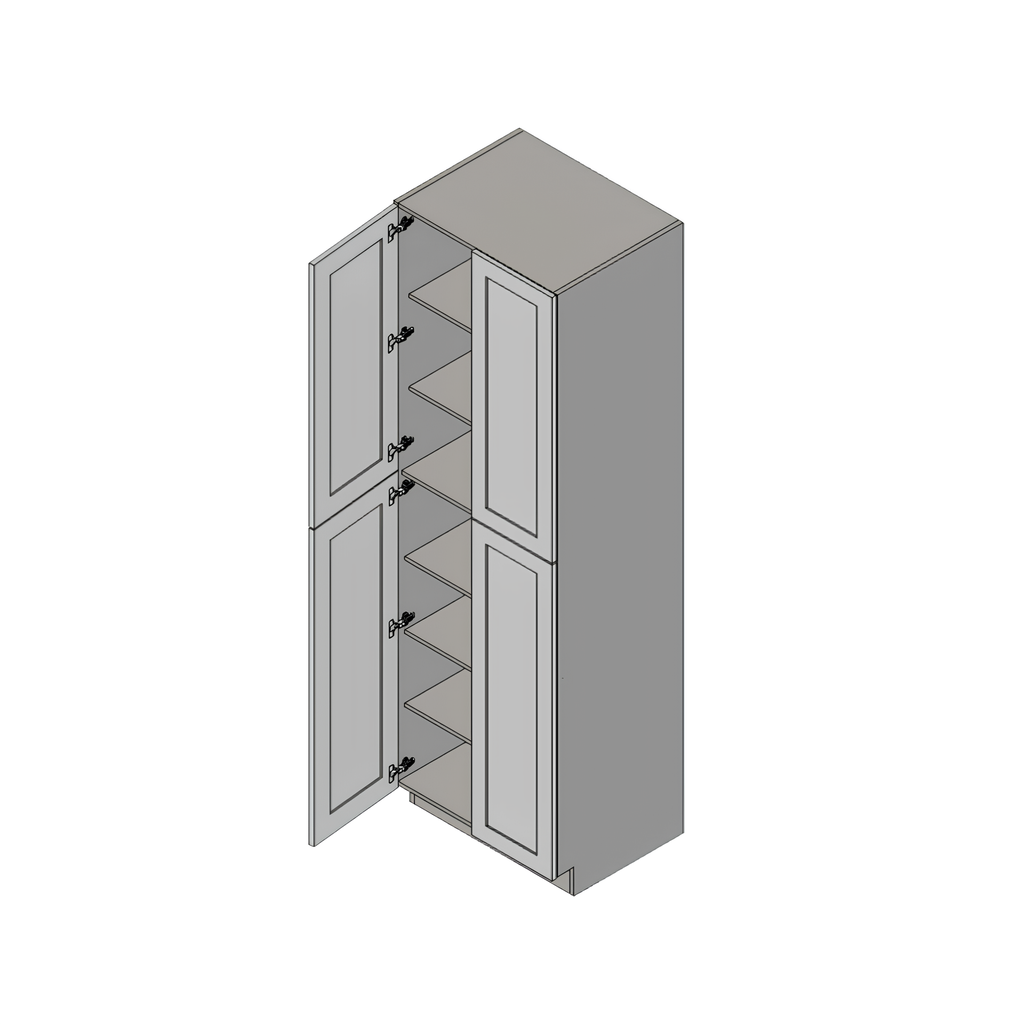 UC2496 - UTILITY CABINET - DOUBLE DOOR 24"W x 23.75"D x 96"H Pure White Vail