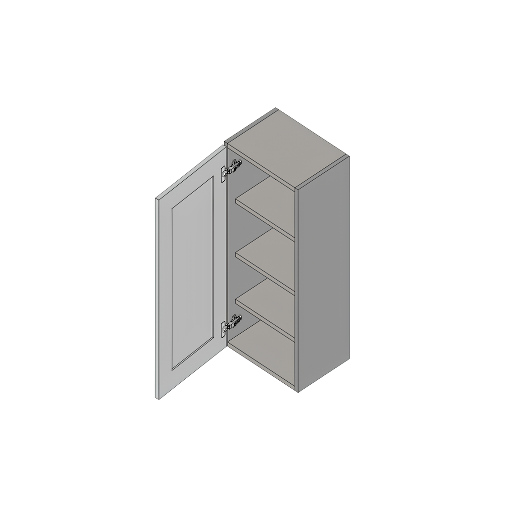 W0942 - WALL CABINET 42” HIGH SINGLE DOOR 9"W x 13"D x 42"H Pure White Vail