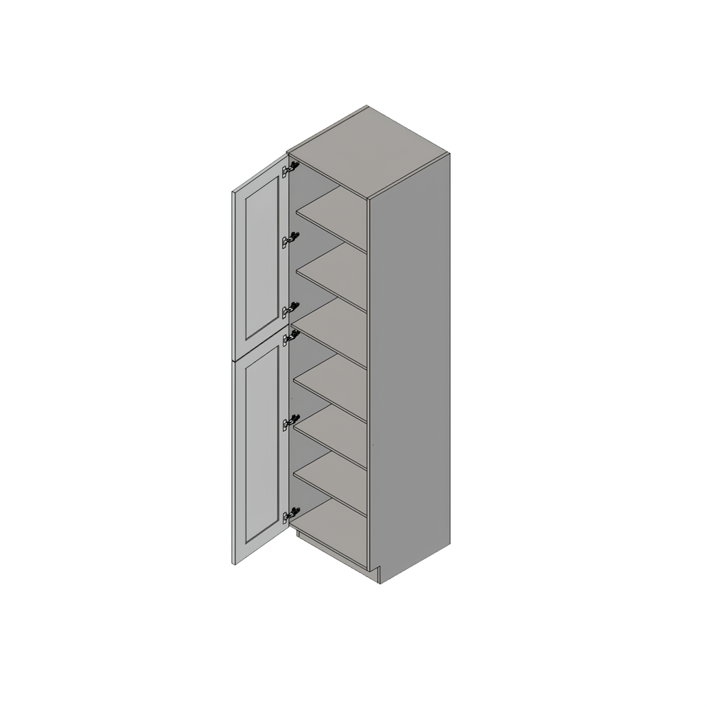 UC1884 - UTILITY CABINET - SINGLE DOOR 18"W x 23.75"D x 84"H Shaker White Hampton