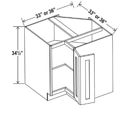 ERB33 - Easy Reach Base Cabinet - 33"W x 34-1/2"H - 1D