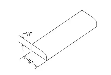 SM8 (SCR) - Scribe Moulding - 96"W x 1/4"H x 5/8"D