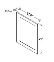 BDEP - Base Decorative Door Panel - 23 1/2"W x 29"H